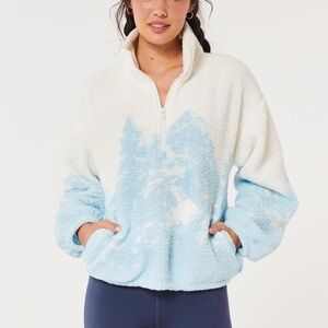 Gilly Hicks Blue and White Fleece Jacket
